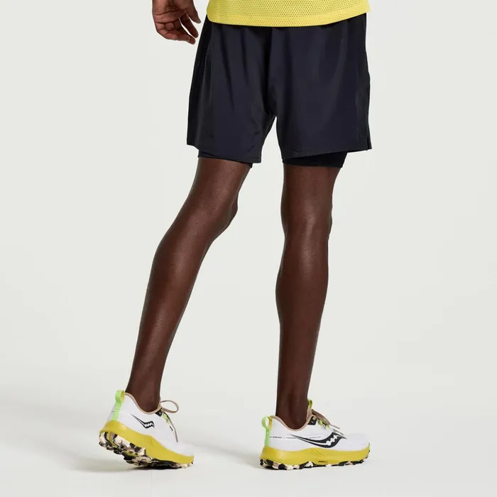 Men Outpace 7034 2In1 Short Black Saucony Bottoms