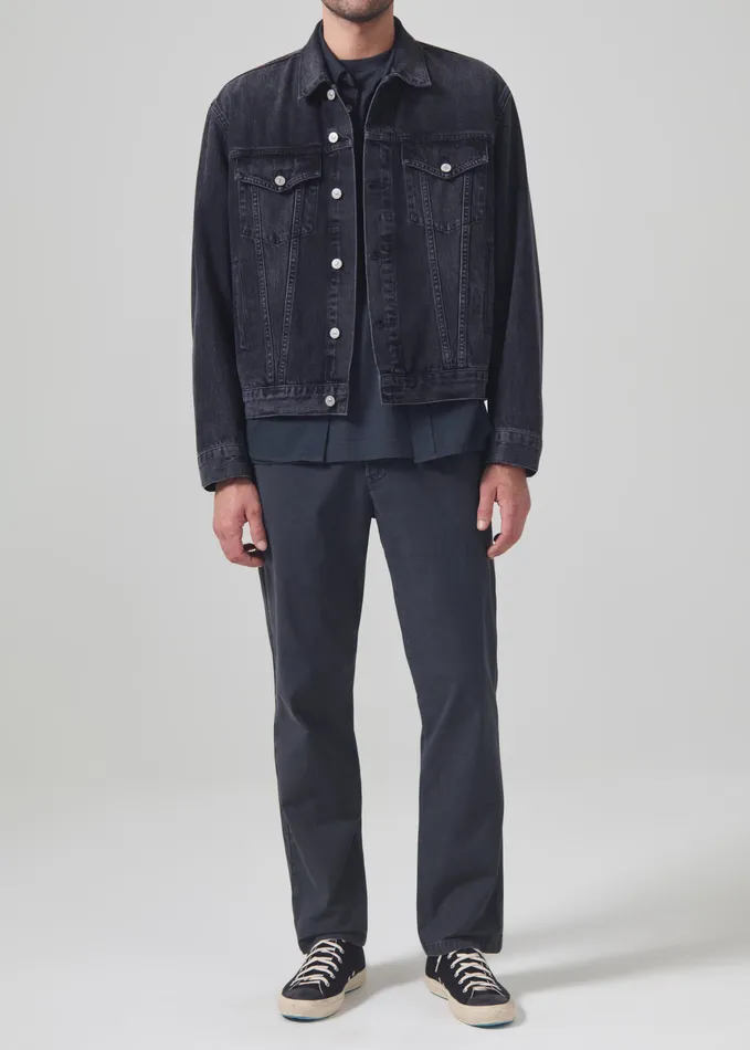 Men Pants Citizens Of Humanity Elijah Straight Parachute Chino In Peppercorn