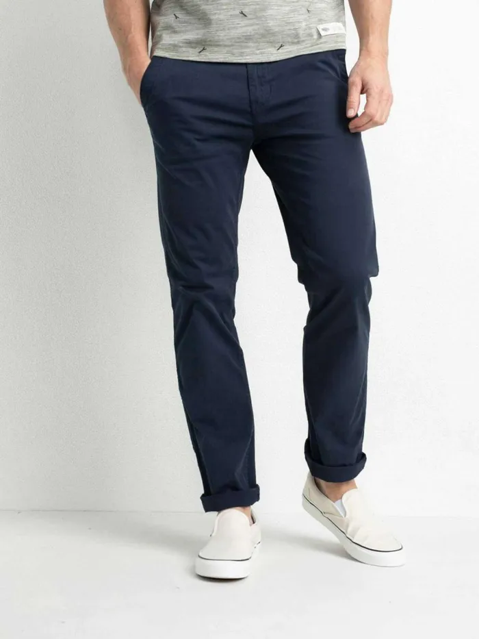 Men Pants Petrol Industries Chino Trousers Indigo Noir