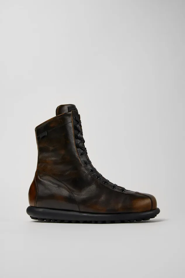 Men Pelotas Blackbrown Leather Boots Camper Ankle Boots Men Pelotas Blackbrown Leather Boots Camper Ankle Boots