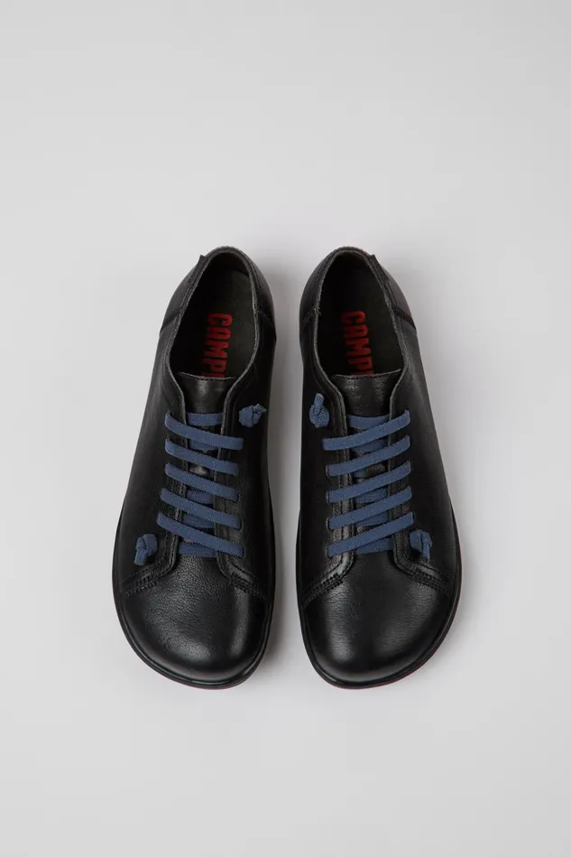 Men Peu Black Vegetable Tanned Leather Shoes Camper Casual Shoes Men Peu Black Vegetable Tanned Leather Shoes Camper Casual Shoes