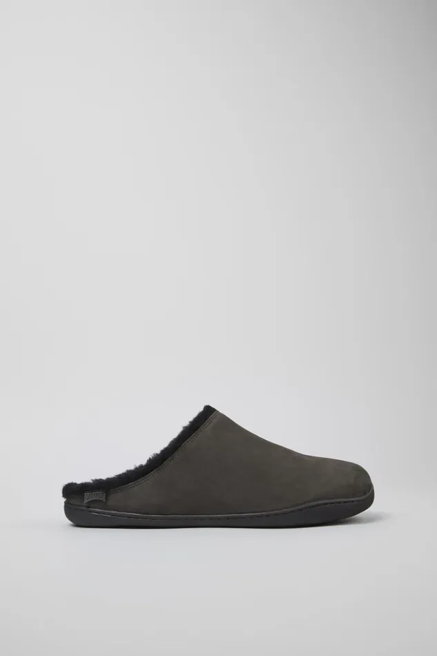 Men Peu Dark Grey Nubuck Shoes Camper Casual Shoes