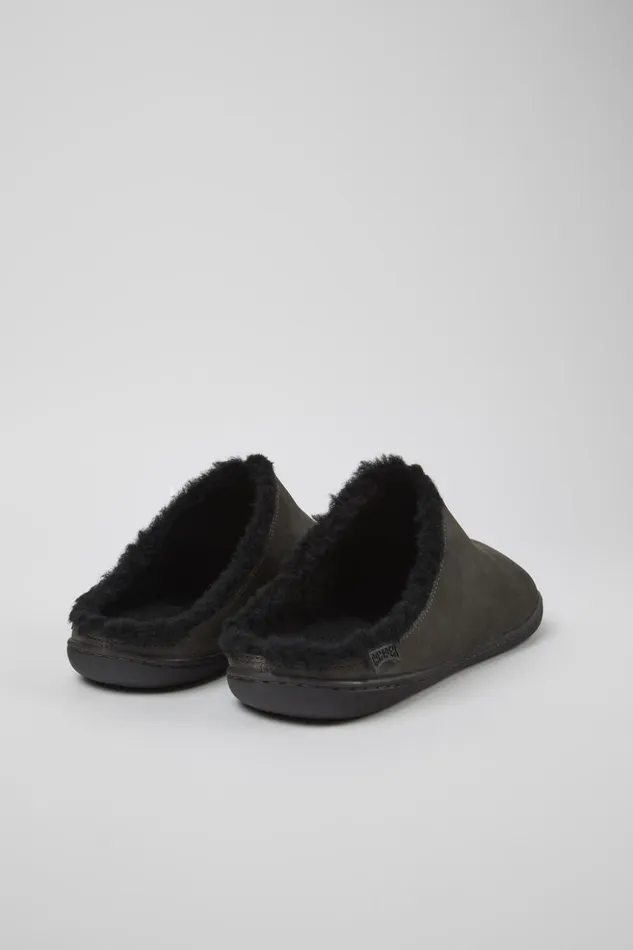 Men Peu Dark Grey Nubuck Shoes Camper Casual Shoes