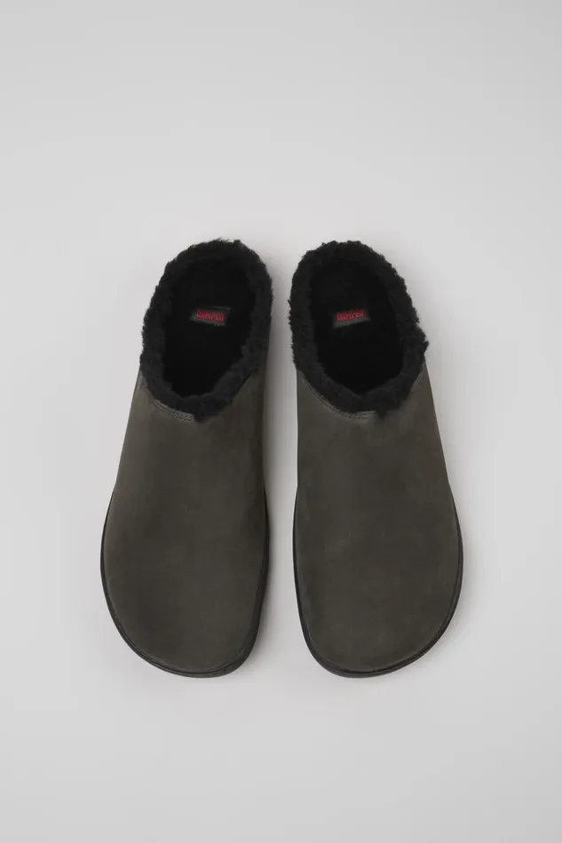 Men Peu Dark Grey Nubuck Shoes Camper Casual Shoes