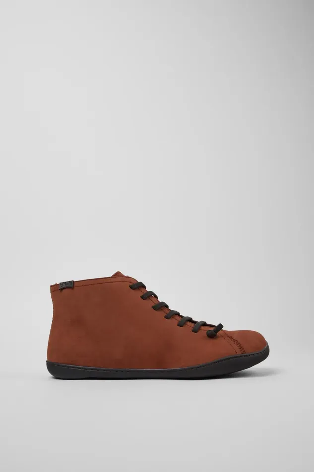 Men Peu Red Nubuck Ankle Boots Camper Ankle Boots Men Peu Red Nubuck Ankle Boots Camper Ankle Boots