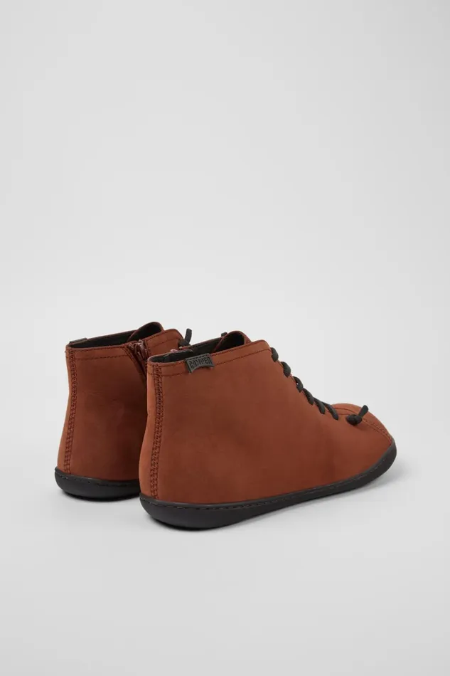 Men Peu Red Nubuck Ankle Boots Camper Ankle Boots Men Peu Red Nubuck Ankle Boots Camper Ankle Boots