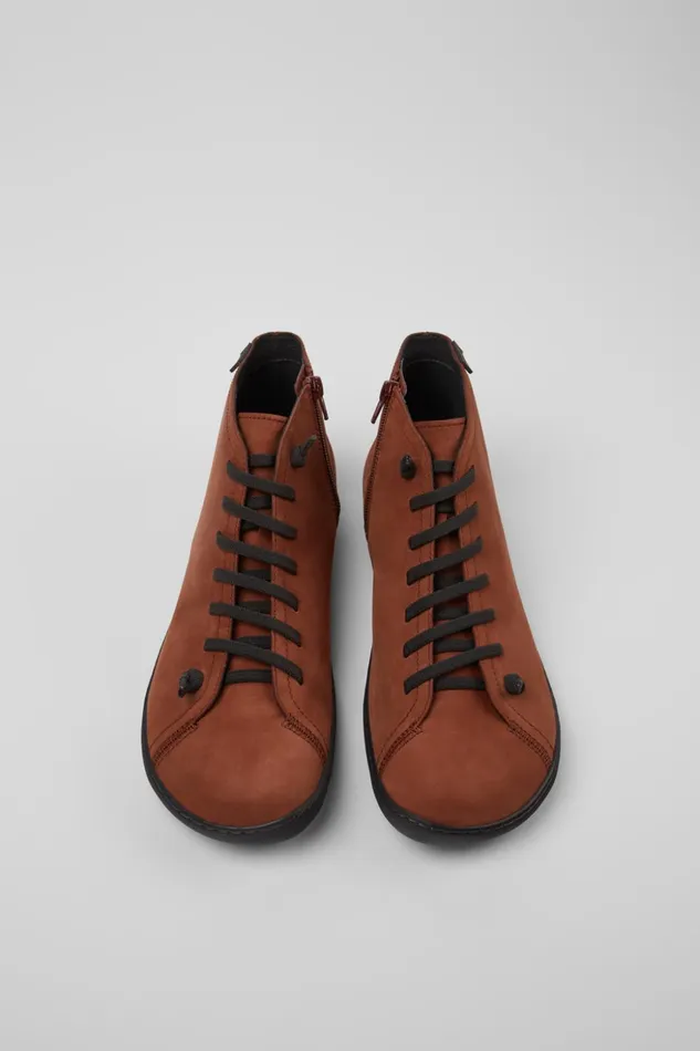 Men Peu Red Nubuck Ankle Boots Camper Ankle Boots Men Peu Red Nubuck Ankle Boots Camper Ankle Boots