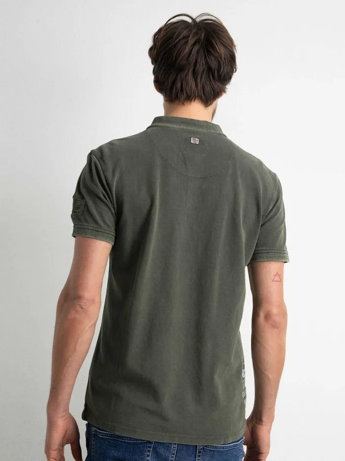 Men Polo Shirts Petrol Industries VintageLook Polo Shirt Forest Night