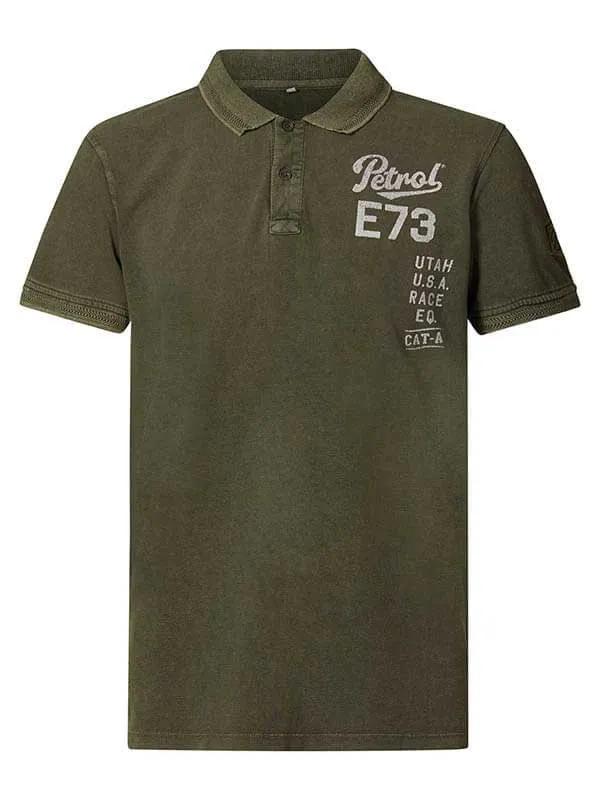 Men Polo Shirts Petrol Industries VintageLook Polo Shirt Forest Night