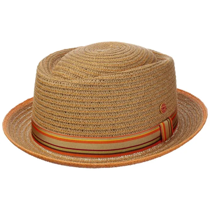 Men Pork Pie Hats Mayser Andy Orange Pork Pie Straw Hat Orange