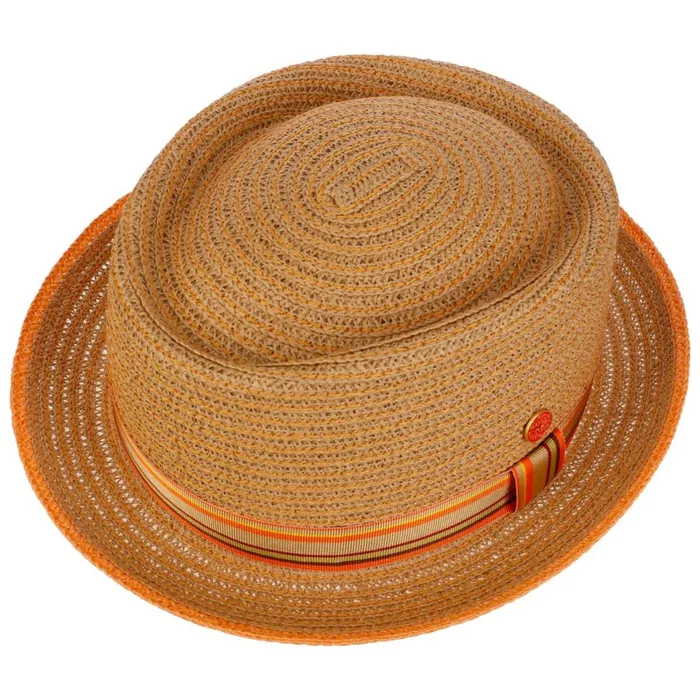 Men Pork Pie Hats Mayser Andy Orange Pork Pie Straw Hat Orange
