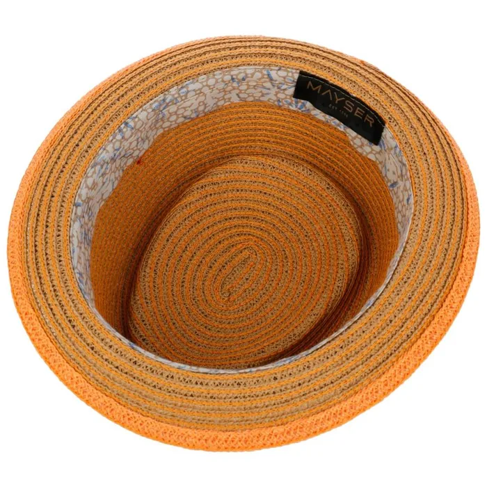 Men Pork Pie Hats Mayser Andy Orange Pork Pie Straw Hat Orange