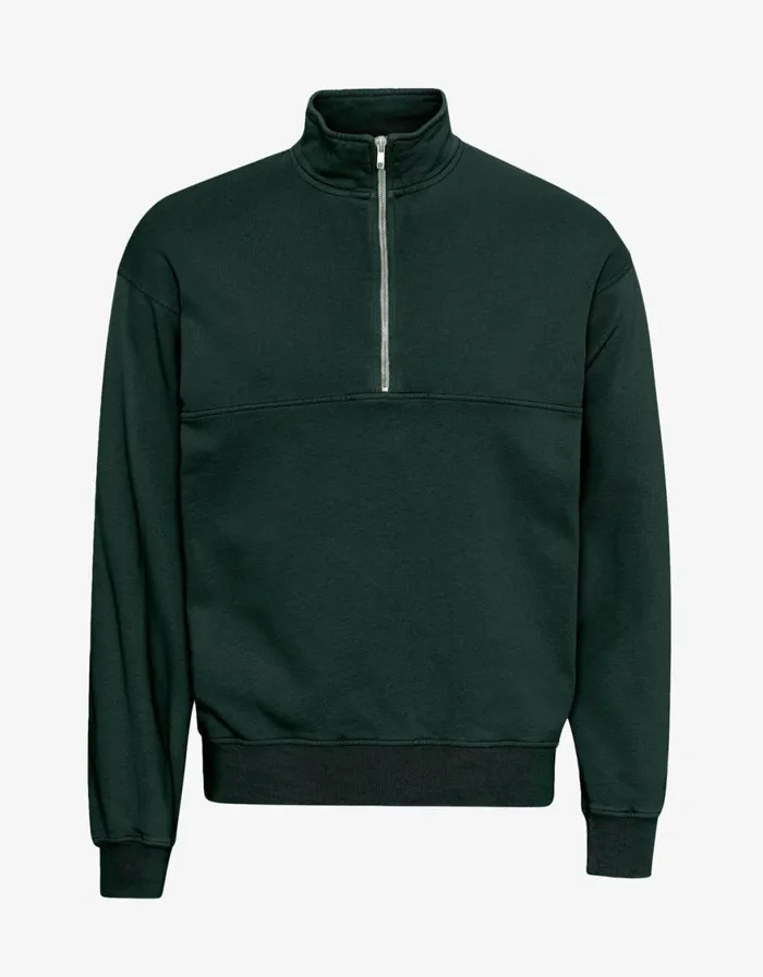 Men Quarter Zips Colorful Standard Organic Quarter Zip Hunter Green