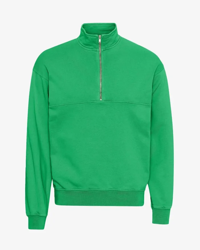 Men Quarter Zips Colorful Standard Organic Quarter Zip Kelly Green