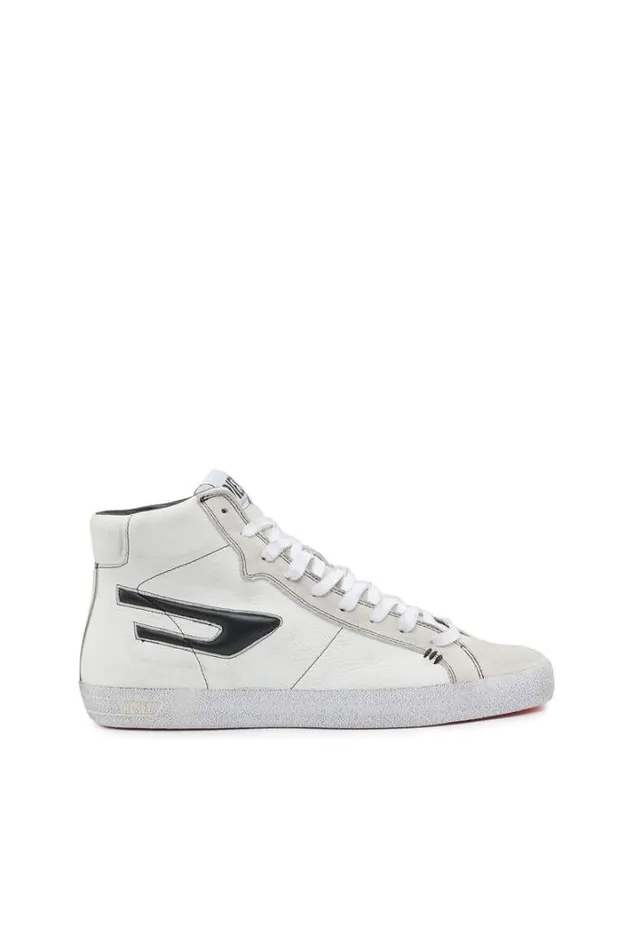 Men SLeroji Mid White Diesel Sneakers