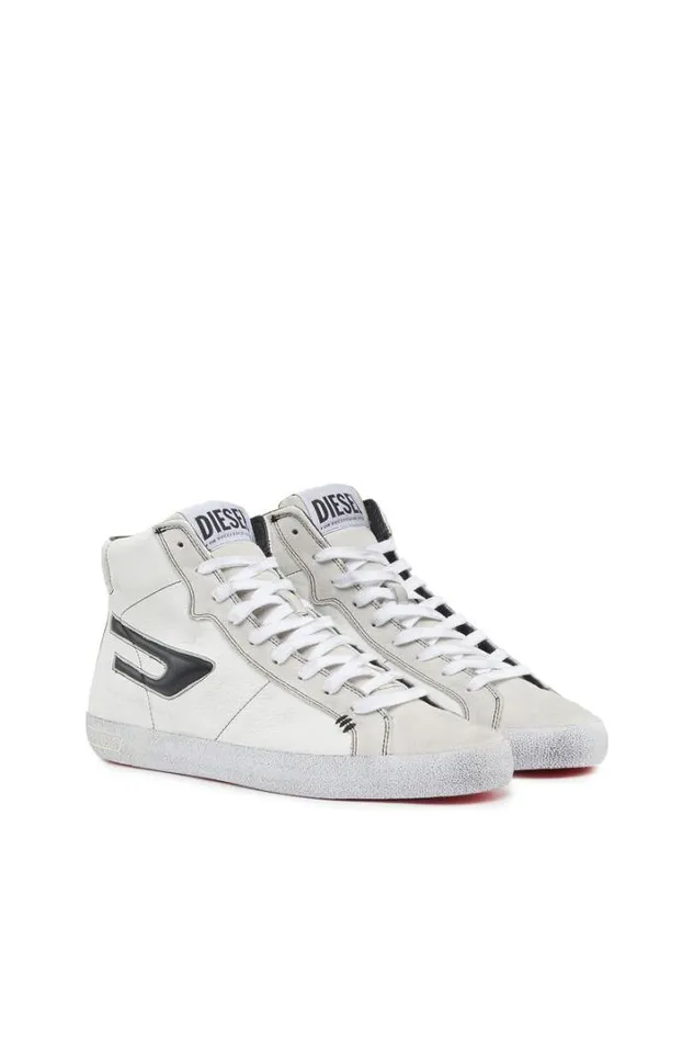 Men SLeroji Mid White Diesel Sneakers Men SLeroji Mid White Diesel Sneakers