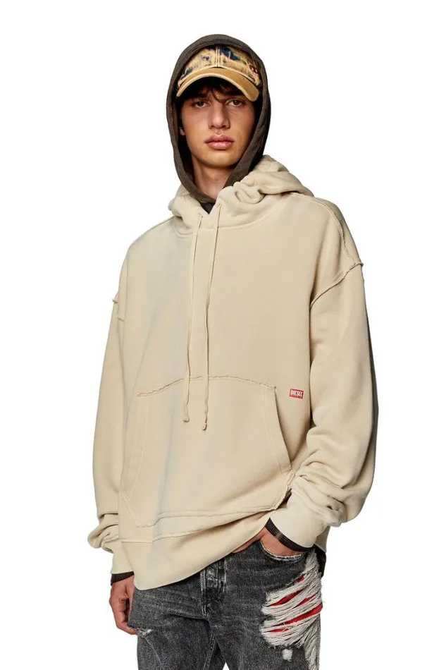 Men SMacsHoodRw Beige Diesel Sweaters Men SMacsHoodRw Beige Diesel Sweaters