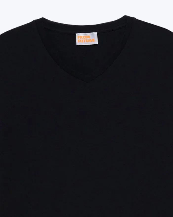 Men Shirts and TShirts From Future Short Sleeve VNeck TShirt Black
