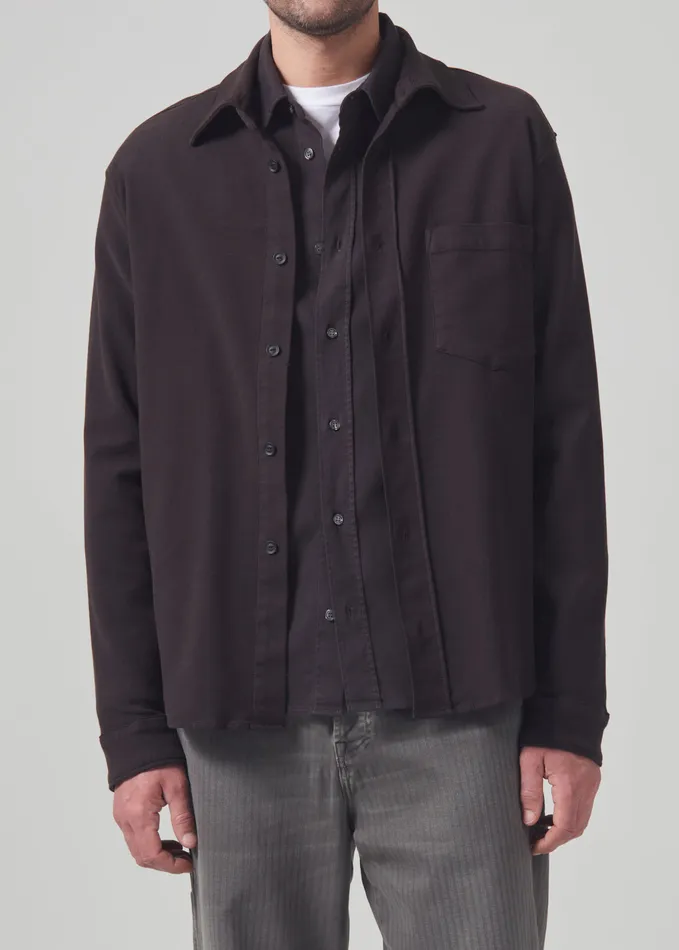 Men Shirts Citizens Of Humanity Luca Bucket Dye Shirt French Terry In Barrister