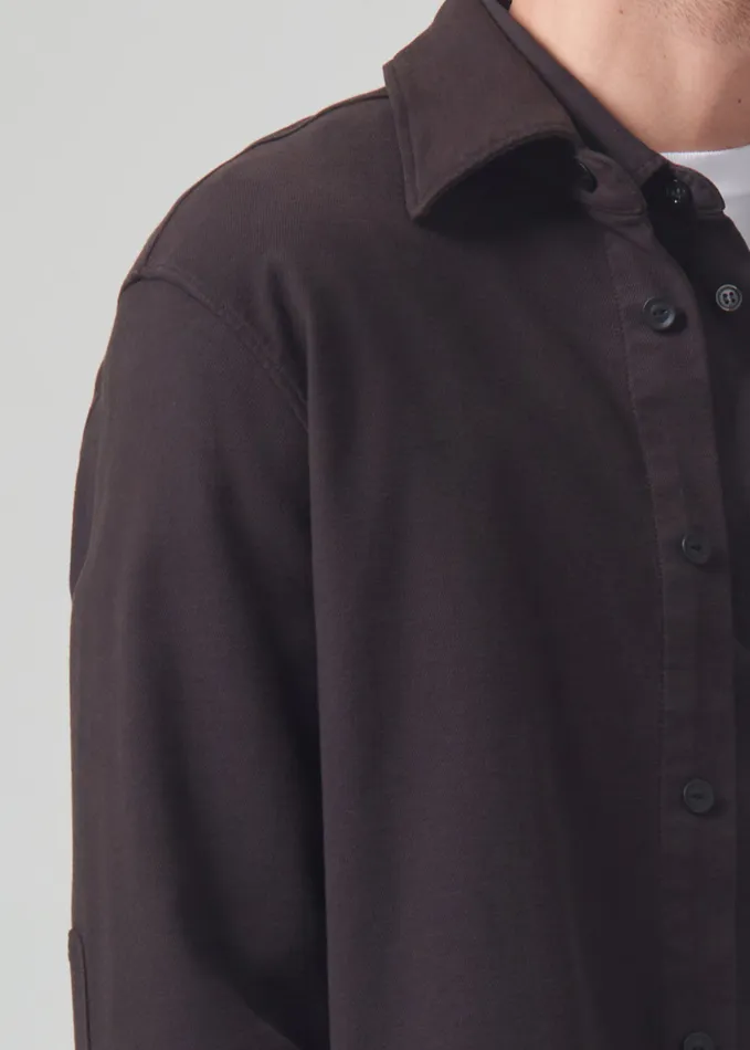 Men Shirts Citizens Of Humanity Luca Bucket Dye Shirt French Terry In Barrister