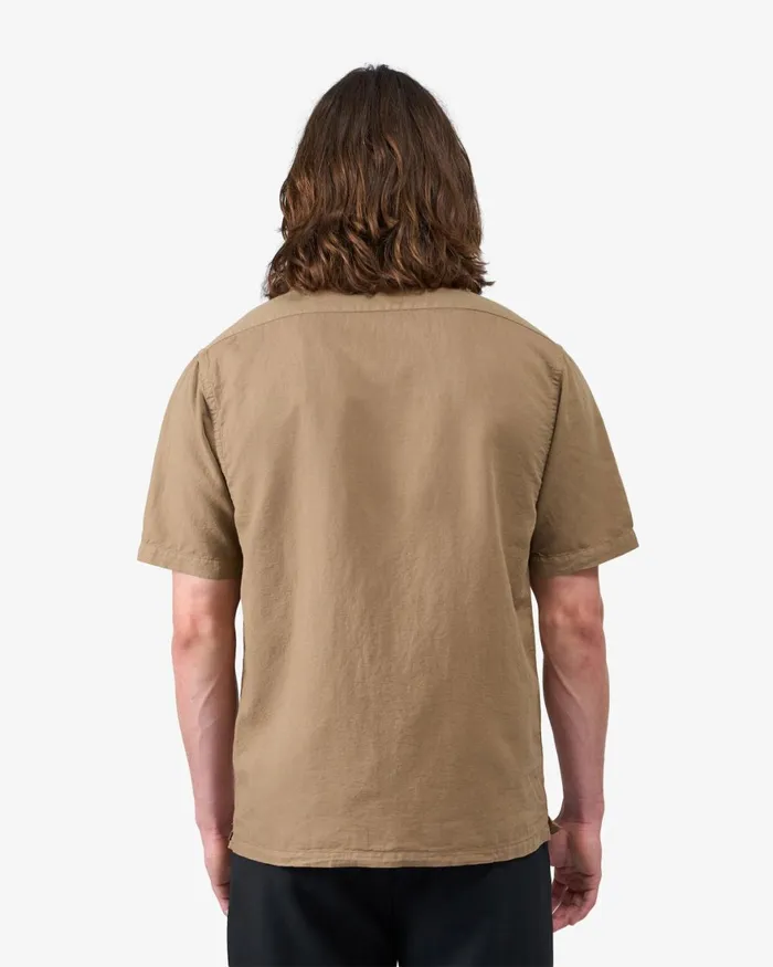 Men Shirts Colorful Standard Linen Short Sleeved Shirt Petrol Blue