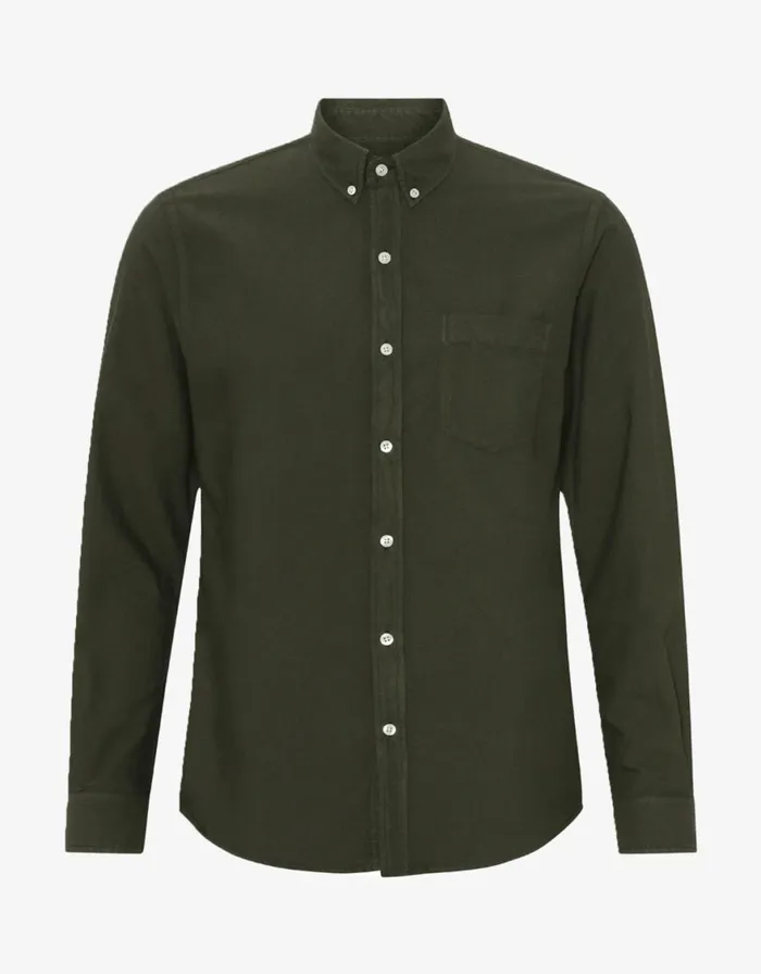 Men Shirts Colorful Standard Organic Button Down Shirt Hunter Green