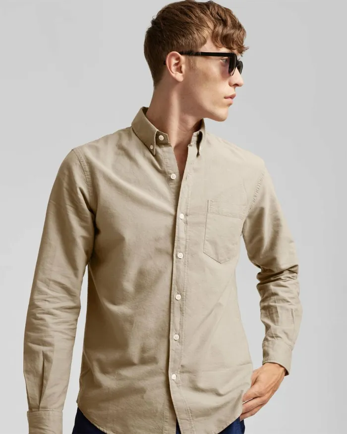 Men Shirts Colorful Standard Organic Button Down Shirt Hunter Green