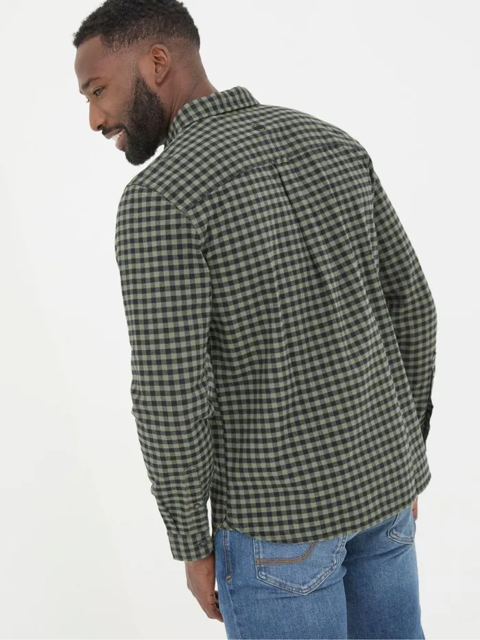 Men Shirts Fat Face Green Everly Gingham Shirt