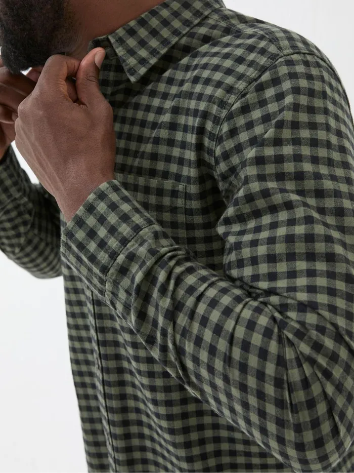 Men Shirts Fat Face Green Everly Gingham Shirt