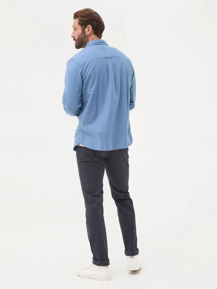 Men Shirts Fat Face Light Blue Long Sleeve Tadlow Shirt