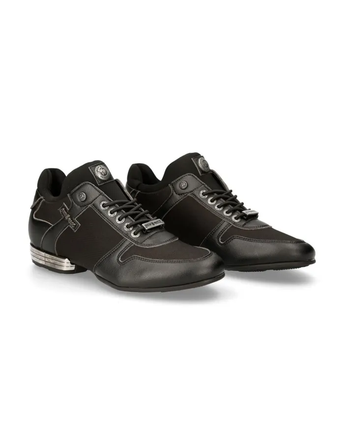 Men Skeaker Black Tpu With Laces MChrono002V24 New Rock Sneakers