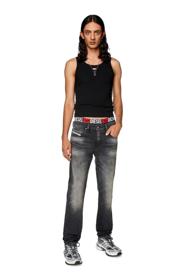 Men Slim Jeans 2019 DStrukt 09g20 Blackdark Grey Diesel Slim