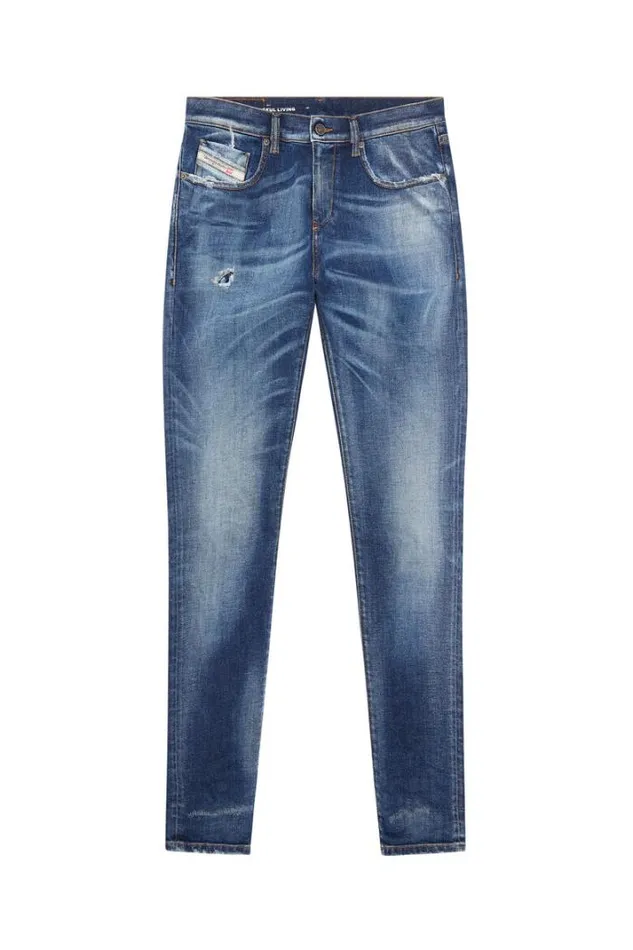 Men Slim Jeans 2019 DStrukt 09g89 Medium Blue Diesel Slim Men Slim Jeans 2019 DStrukt 09g89 Medium Blue Diesel Slim