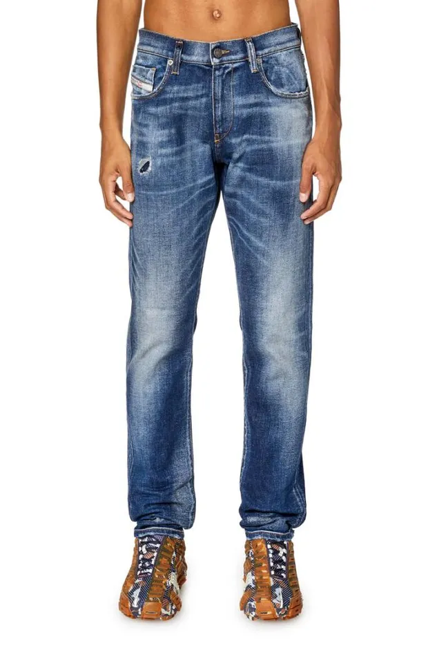 Men Slim Jeans 2019 DStrukt 09g89 Medium Blue Diesel Slim Men Slim Jeans 2019 DStrukt 09g89 Medium Blue Diesel Slim