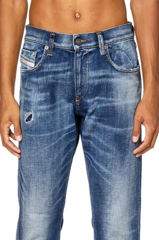 Men Slim Jeans 2019 DStrukt 09g89 Medium Blue Diesel Slim Men Slim Jeans 2019 DStrukt 09g89 Medium Blue Diesel Slim