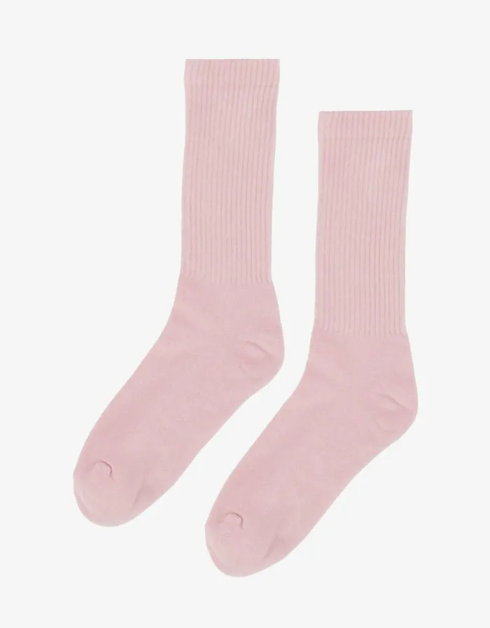 Men Socks and Colorful Standard Organic Active Sock Faded Pink