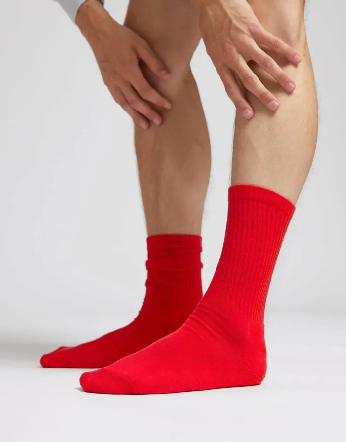 Men Socks and Colorful Standard Organic Active Sock Faded Pink