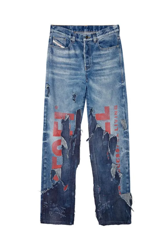 Men Straight Jeans 2010 DMacs 09g77 Medium Blue Diesel Straight Men Straight Jeans 2010 DMacs 09g77 Medium Blue Diesel Straight