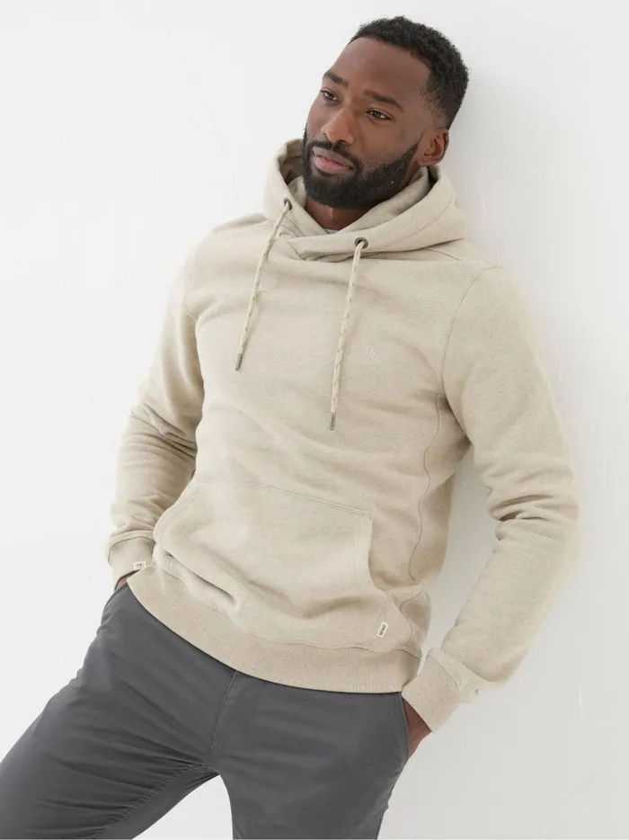 Men Sweatshirts and Hoodies Fat Face Brooke Cream Overhead Hoodie