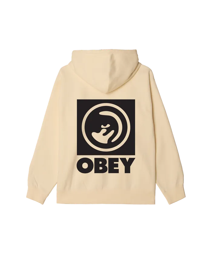 Men SWEATSHIRTS OBEY Clothing OBEY BOLD EYE PULLOVER Unbleached
