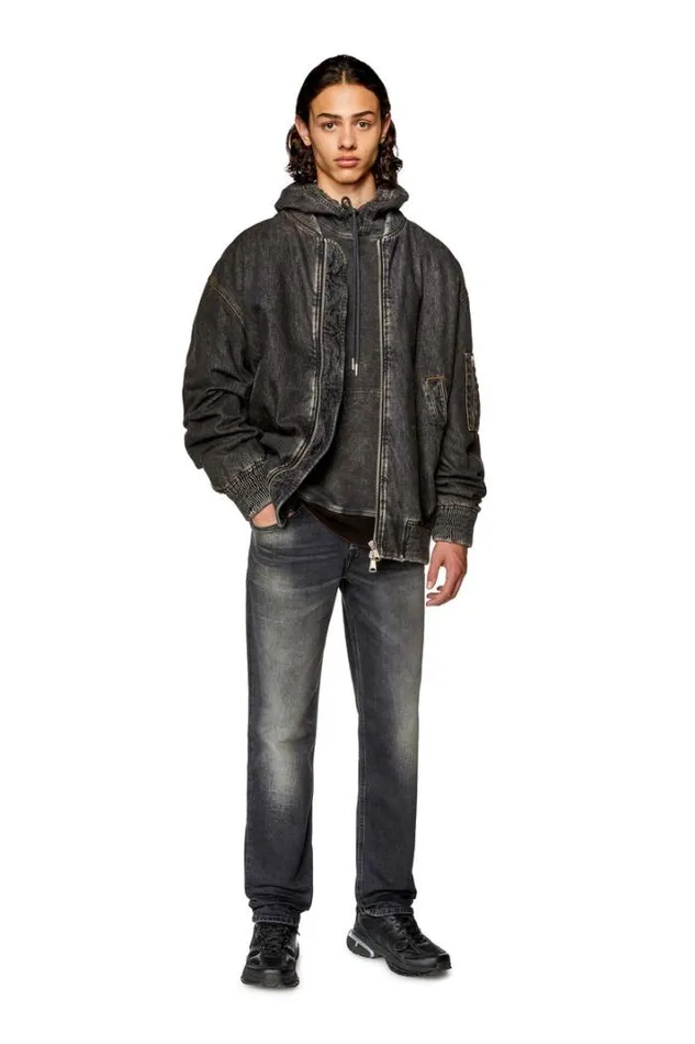 Men Tapered Jeans 2023 DFinitive 09g20 Blackdark Grey Diesel Tapered