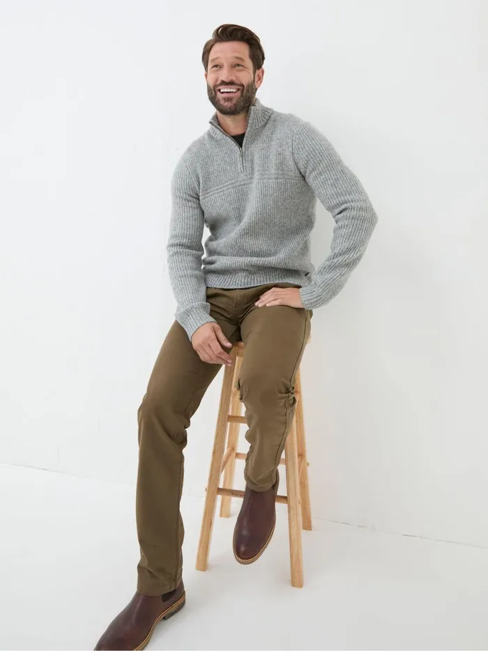 Men Trousers and Chinos Fat Face Brown Modern Coastal Chinos