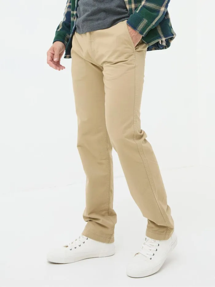 Men Trousers and Chinos Fat Face Stone Beige Modern Coastal Chinos
