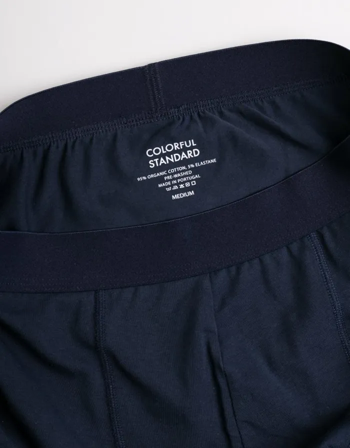 Men Underwear Colorful Standard Classic Organic Boxer Briefs Navy Blue
