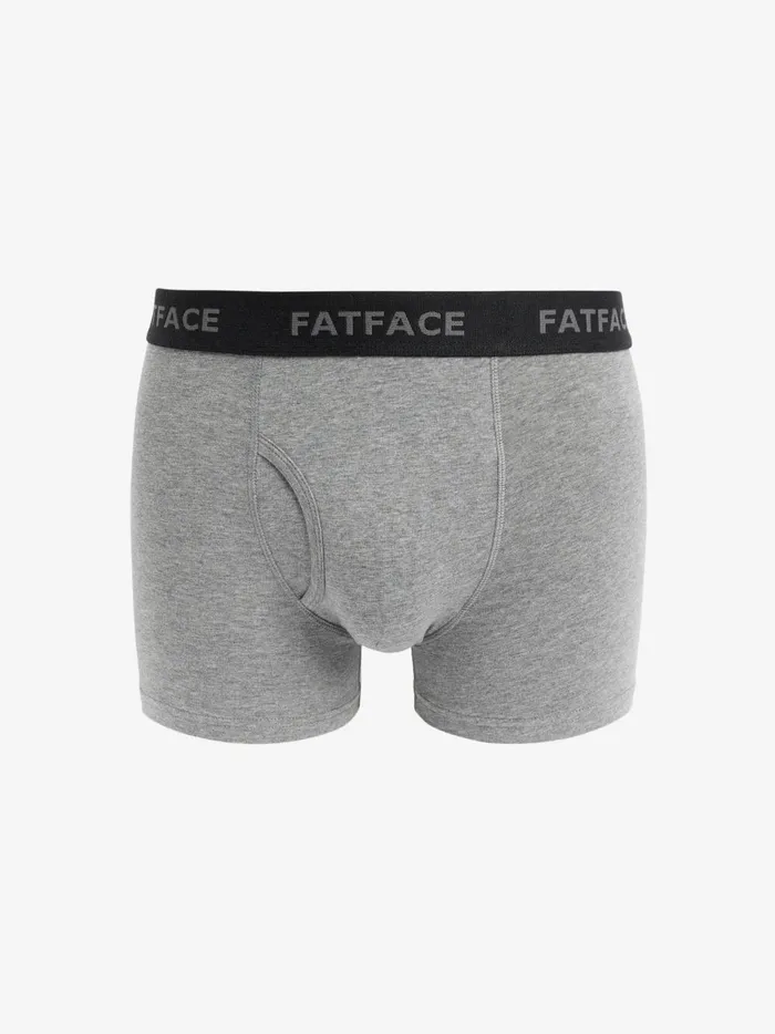 Men Underwear Fat Face Grey Stripe Classic Cotton Boxer 3 Pack