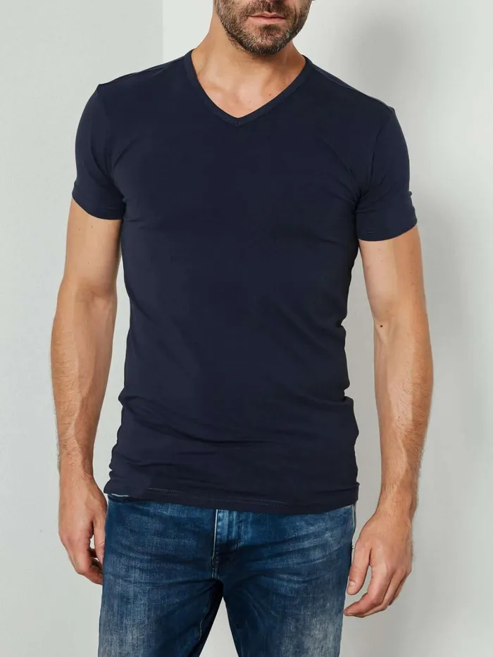 Men Underwear Petrol Industries Basic TShirt VNeck Deep Navy