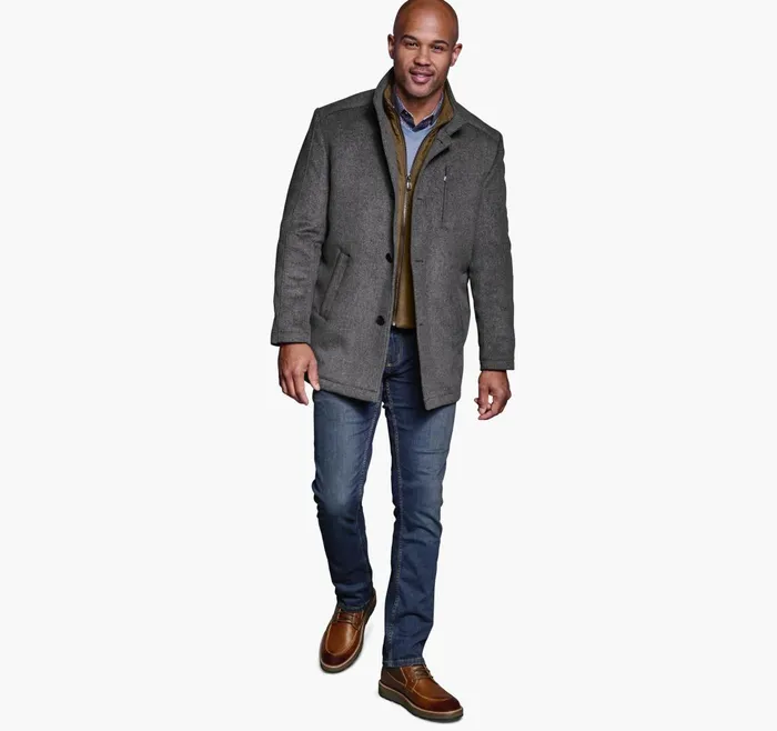 Men Upton Car Coat Grey JohnstonandMurphy Coats Jackets and Vests Men Upton Car Coat Grey JohnstonandMurphy Coats Jackets and Vests