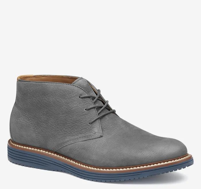 Men Upton Chukka Gray Nubuck JohnstonandMurphy Boots