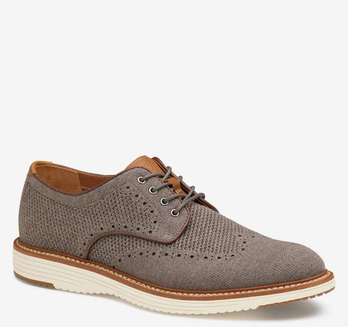 Men Upton Knit Wingtip Gray Knit JohnstonandMurphy LaceUps