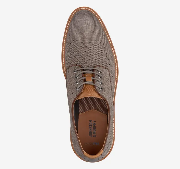 Men Upton Knit Wingtip Gray Knit JohnstonandMurphy LaceUps Men Upton Knit Wingtip Gray Knit JohnstonandMurphy LaceUps